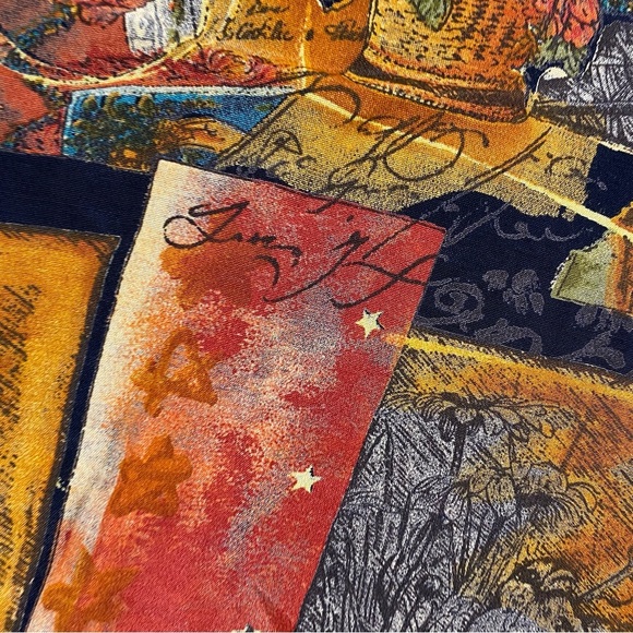 Vintage CAROLE LITTLE Blazer Women 16 Patchwork Art To Wear Oversized Rayon USA - Picture 12 of 15